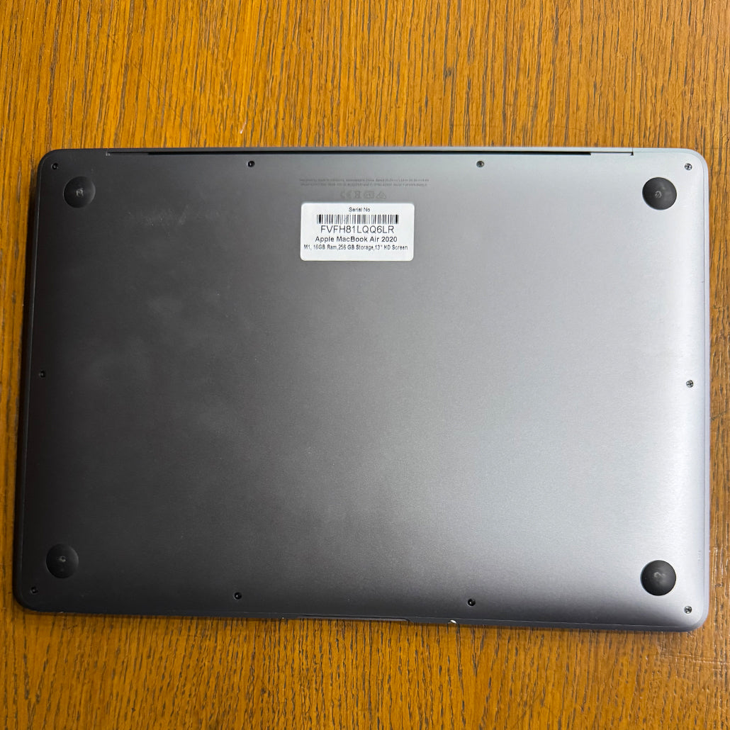 Apple MacBook Air 2020 (Used) Apple M1 Chip 16GB RAM 256GB SSD 13.3" Inches Retina Display | 138 Cycles | Space Grey - Code: RNMB0027