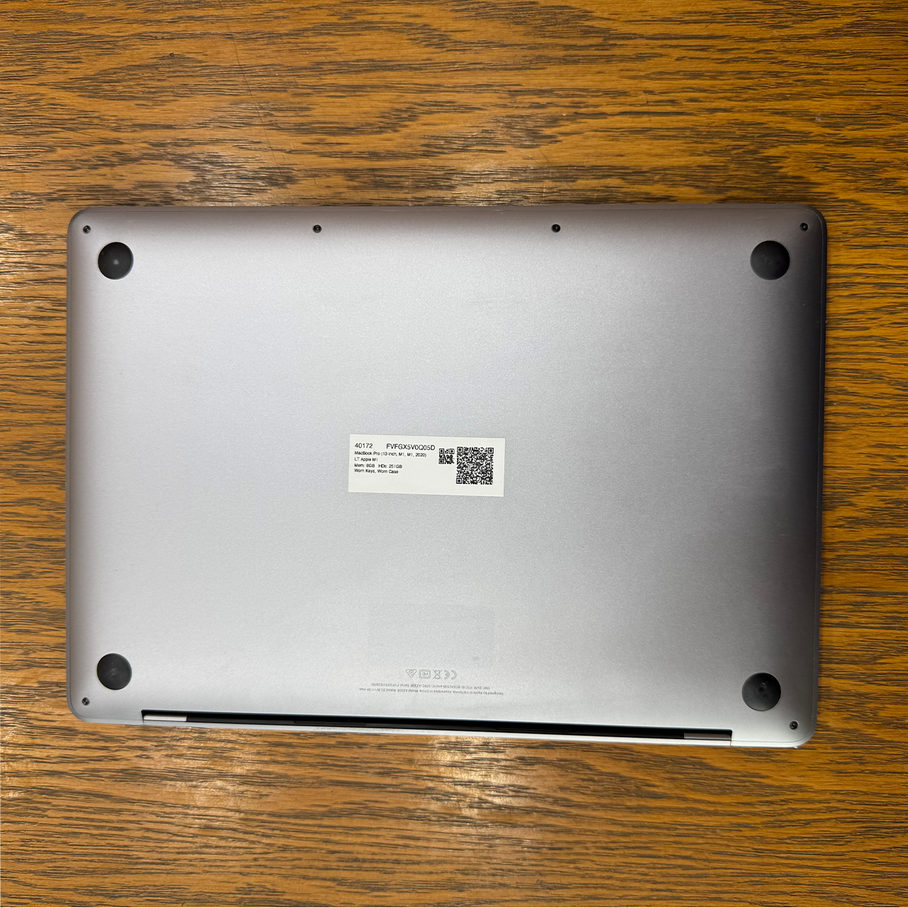 Apple MacBook Pro 2020 (Used) Apple M1 Chip 8GB RAM 256GB SSD 13.3" Inches Retina Display | 187 Cycles | Grey - Code: RNMB0039