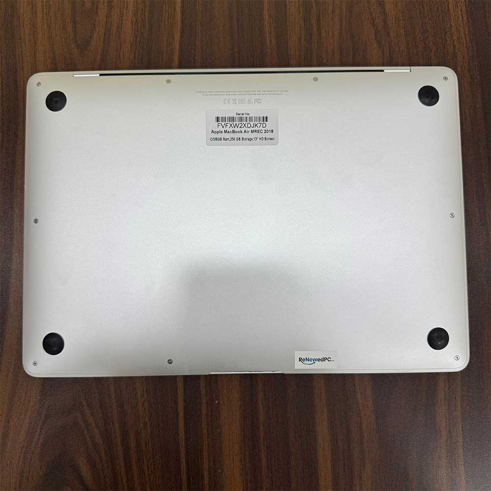 Apple MacBook Air 2018 (Used) Intel Core i5 8GB RAM 256GB SSD 13.3" Inches Retina Display | 929 Cycles | Silver - Code: RNMB0012