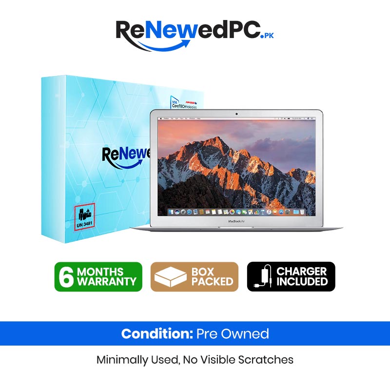 Apple MacBook Air 2017 (Used) Intel Core i5 8GB RAM 128GB SSD 13.3" Inches Retina Display | 50 Cycles | Silver - Code: RNMB0023