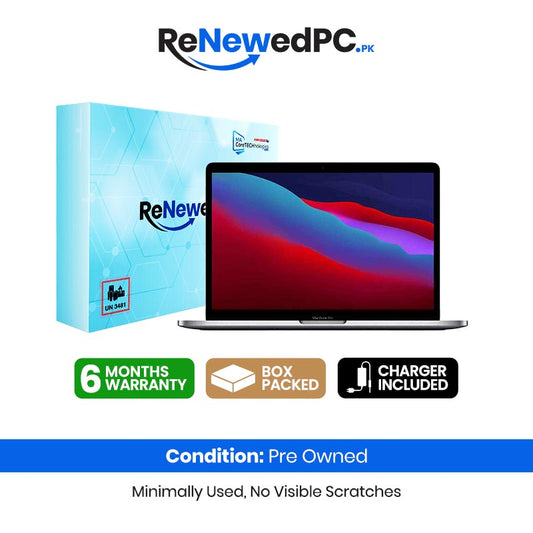 Apple MacBook Pro 2020 (Used) Apple M1 Chip 8GB RAM 256GB SSD 13.3" Inches Retina Display | 147 Cycles | Grey- Code: RNMB0037